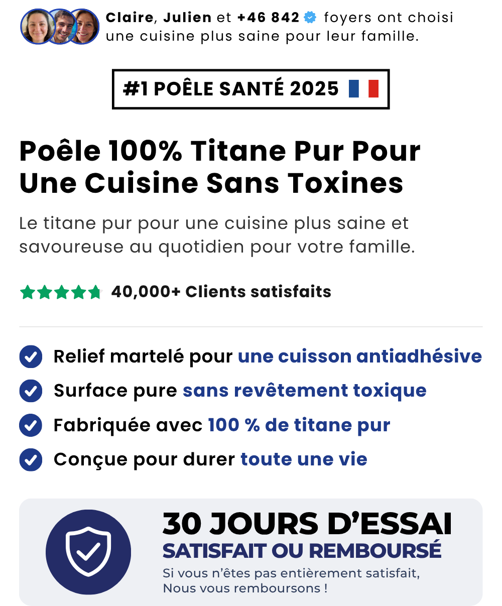 Poêle 100% Titane Pur